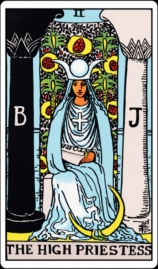 The High Priestess — ไพ่ The High Priestess ไพ่ทาโรต์คลาสสิก Rider-Waite-Smith Inspired Edition