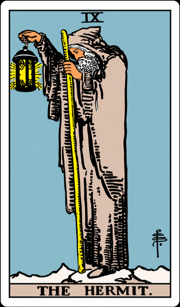 The Hermit — ไพ่ The Hermit ไพ่ทาโรต์คลาสสิก Rider-Waite-Smith Inspired Edition