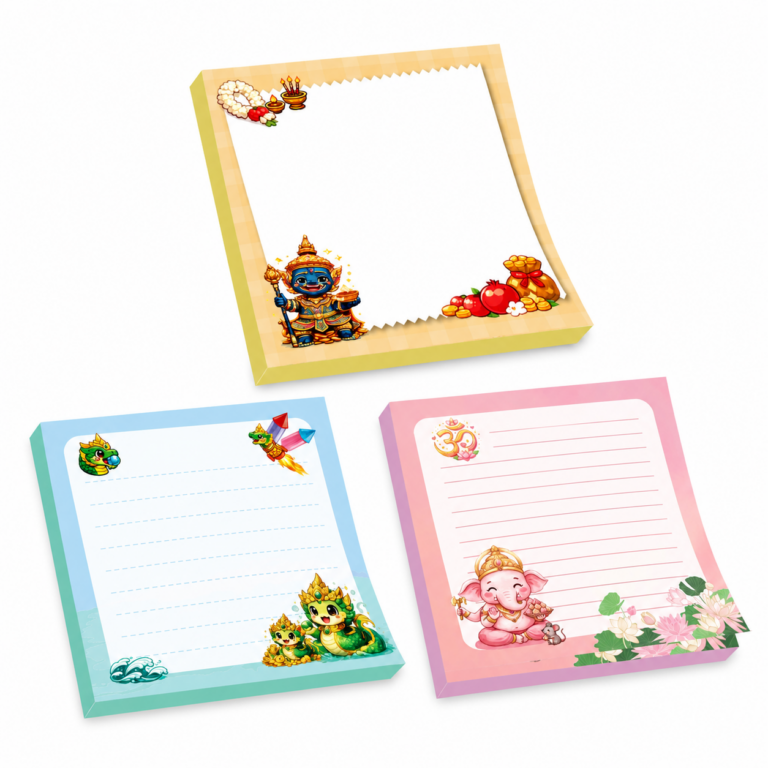 กระดาษโน้ตมงคล ลวดลายมงคล พร้อมสั่งซื้อ | BPK Printhub